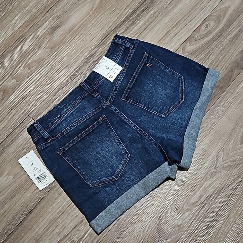 true craft Denim Mid-Rise Shorty Stretch Blue Jean Shorts 3" Inseam Women's 10 - Picture 10 of 16